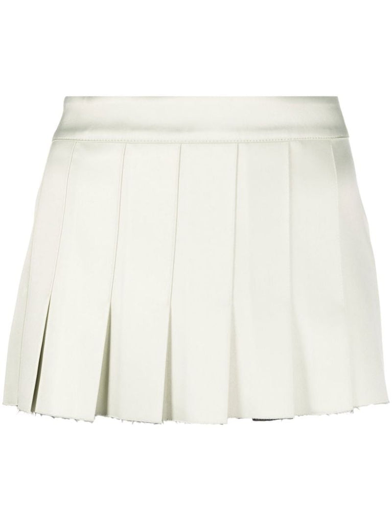 Yellow Nimue Pleated Mini Skirt
