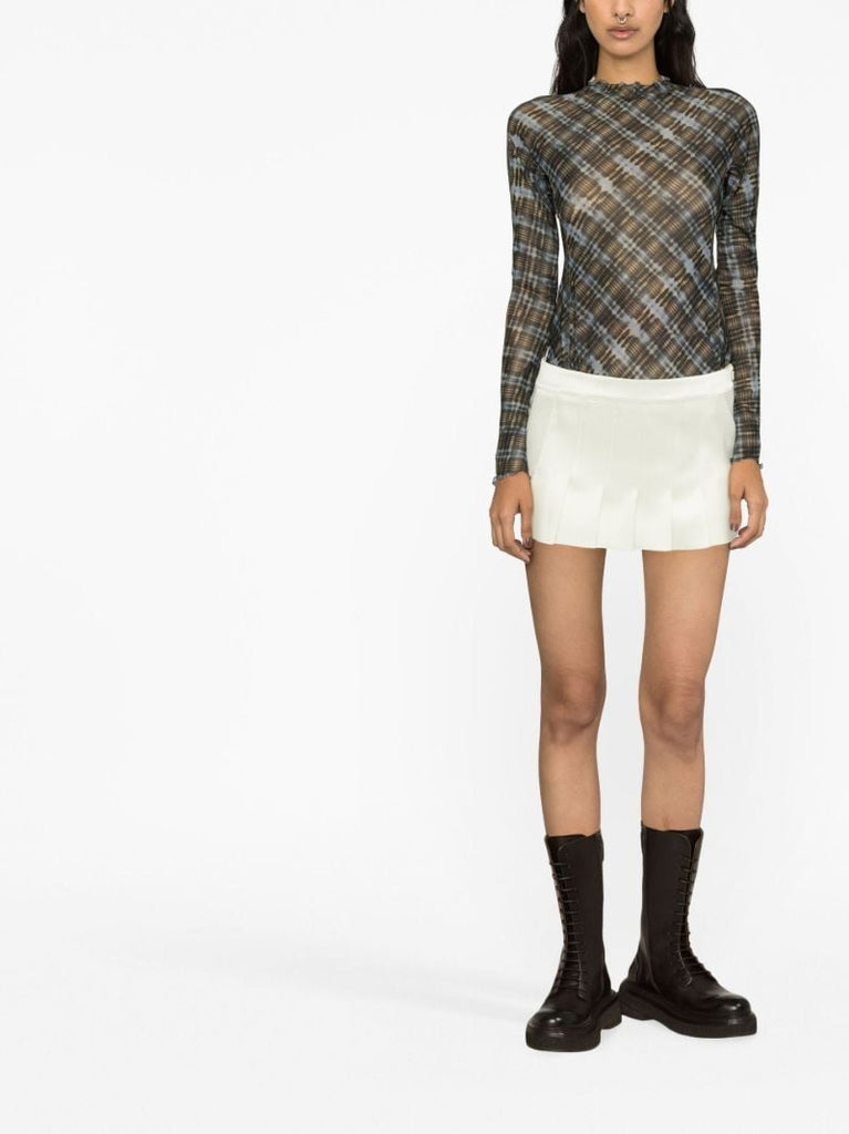 Yellow Nimue Pleated Mini Skirt