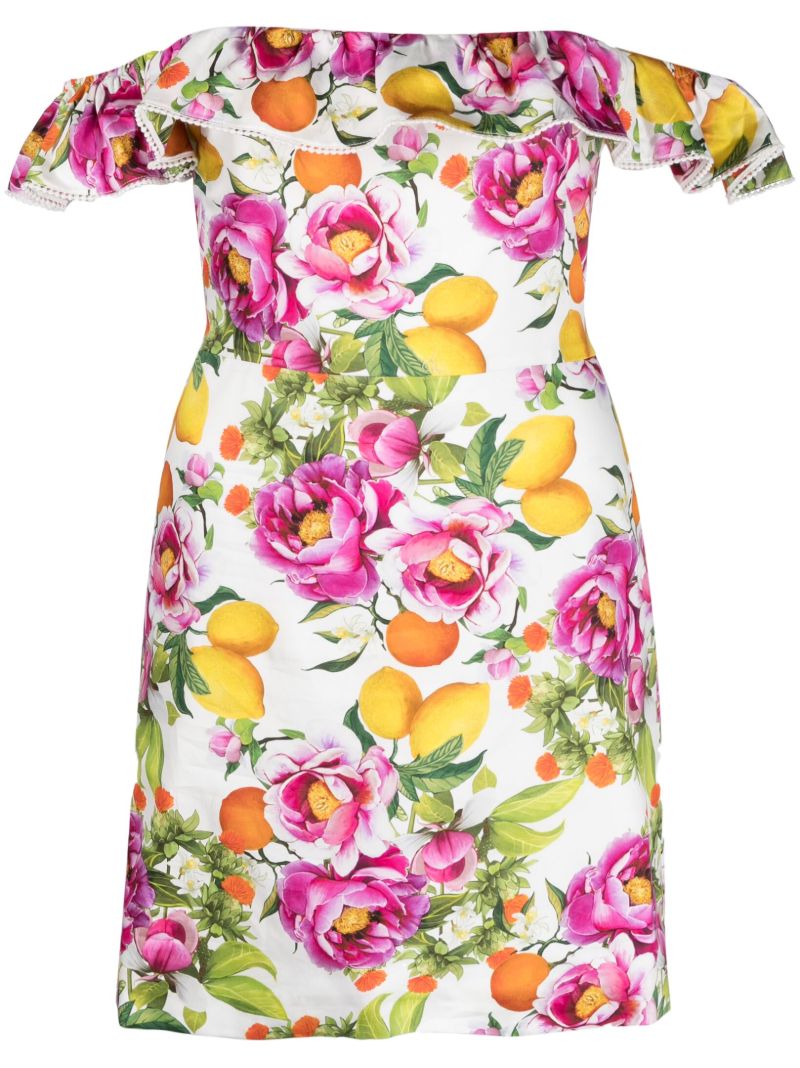 Pink Nalani Floral Print Cotton Mini Dress