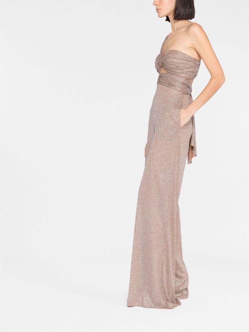 Gold-tone Adonia One-shoulder Jumpsuit
