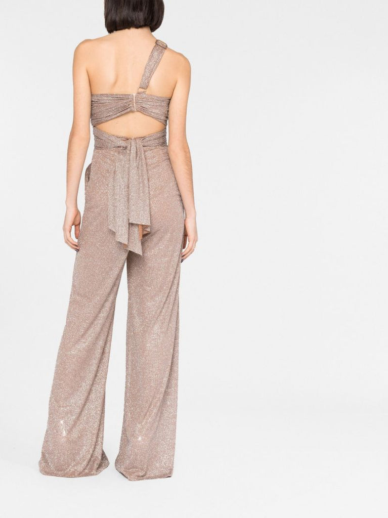 Gold-tone Adonia One-shoulder Jumpsuit