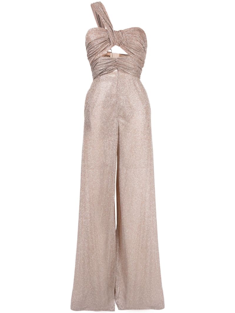 Gold-tone Adonia One-shoulder Jumpsuit