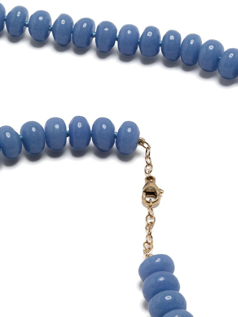 14k Yellow Gold Aragonite Bead Necklace