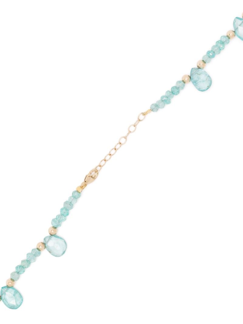 14k Yellow Gold Arizona Quartz and Apatite Necklace