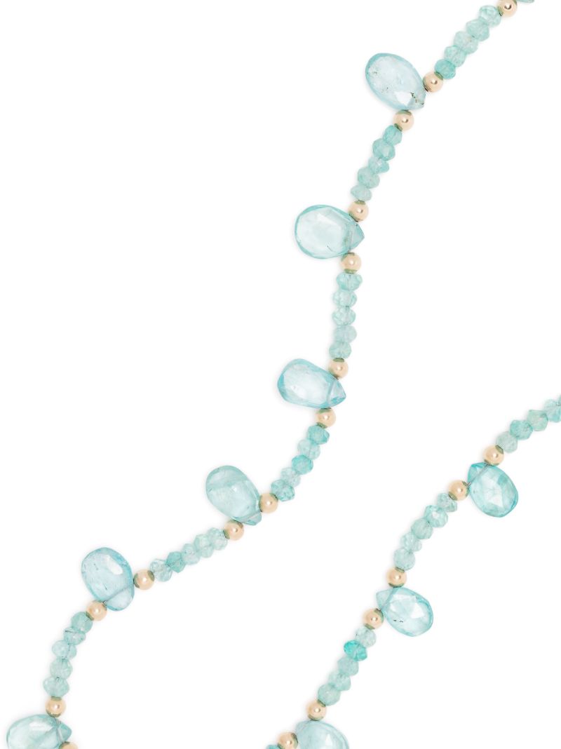 14k Yellow Gold Arizona Quartz and Apatite Necklace