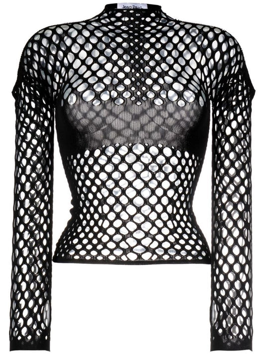 Black Mesh Top