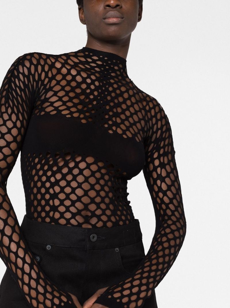 Black Mesh Top