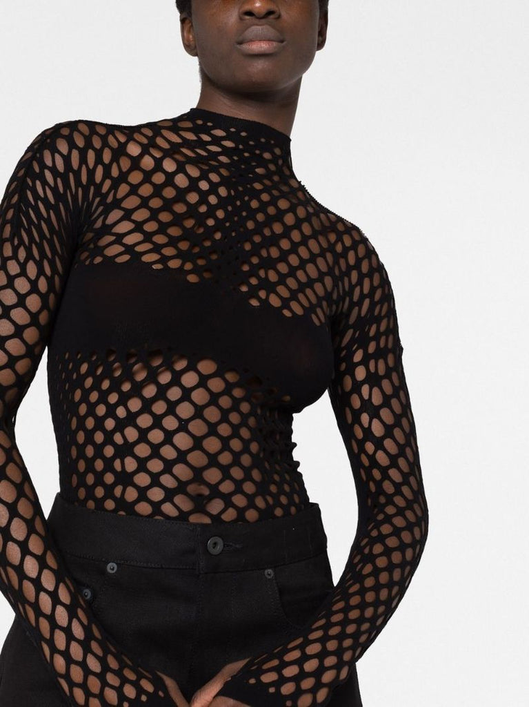 Black Mesh Top