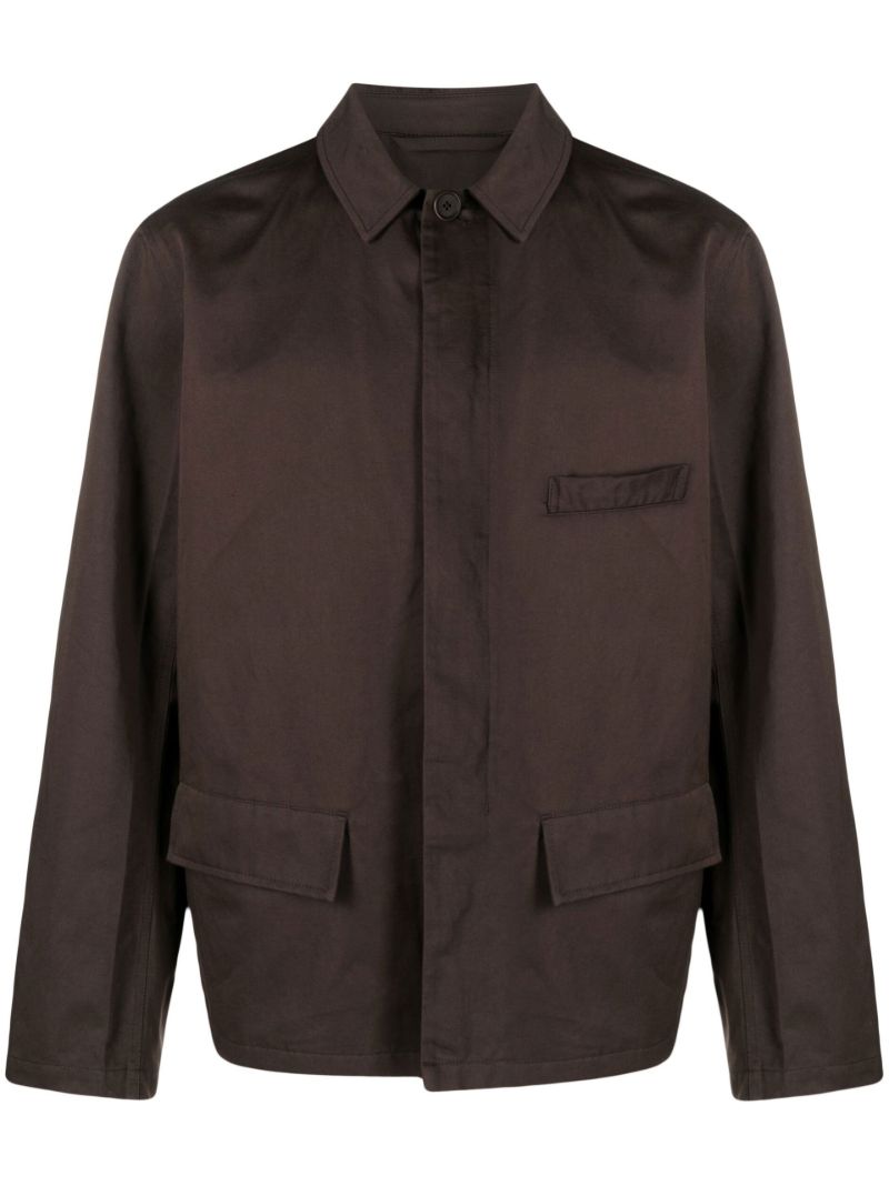 Brown Workwear Shirt Jacket