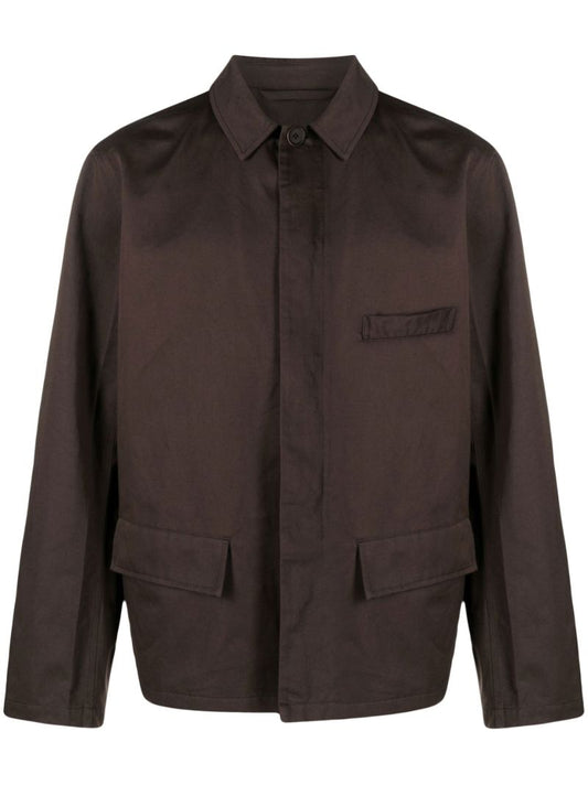 Brown Workwear Shirt Jacket