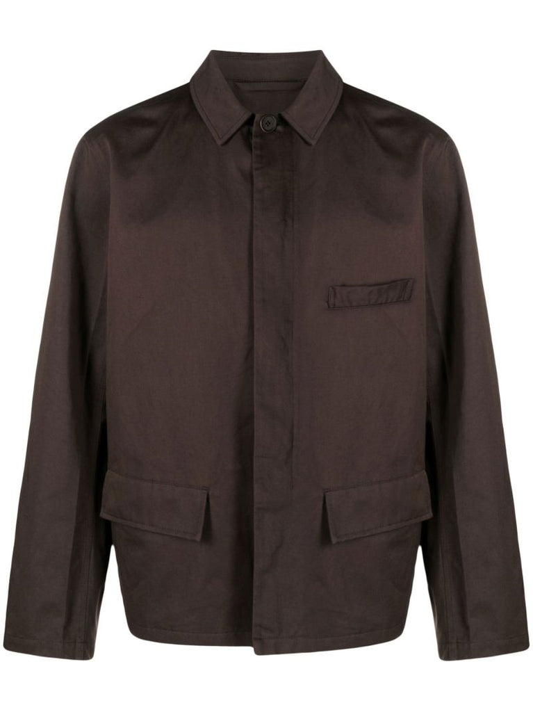 Brown Workwear Shirt Jacket