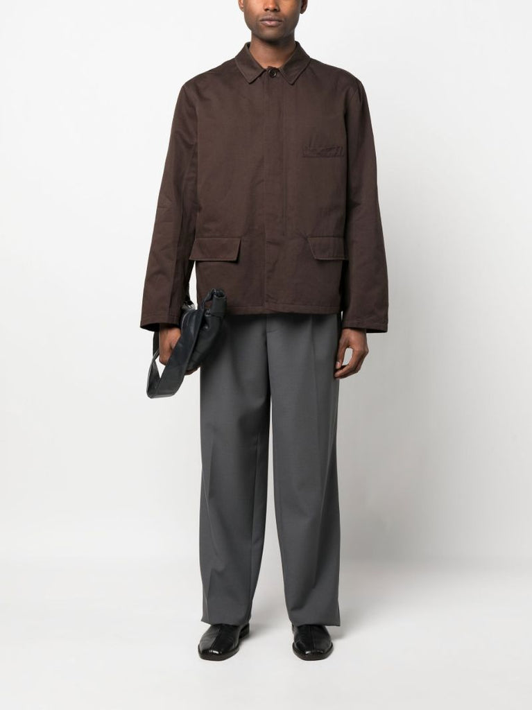 Brown Workwear Shirt Jacket