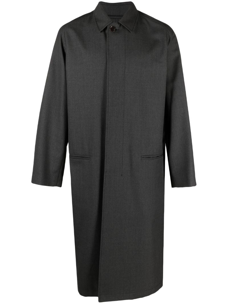 Grey Raglan Suit Single-breasted Coat