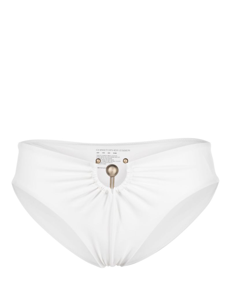 White Orbit Ruched Bikini Briefs