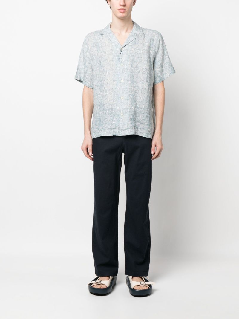 Blue Mendes Straight-leg Trousers