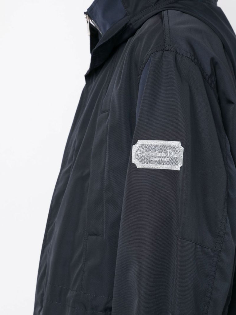 Navy Couture Hooded Parka Coat
