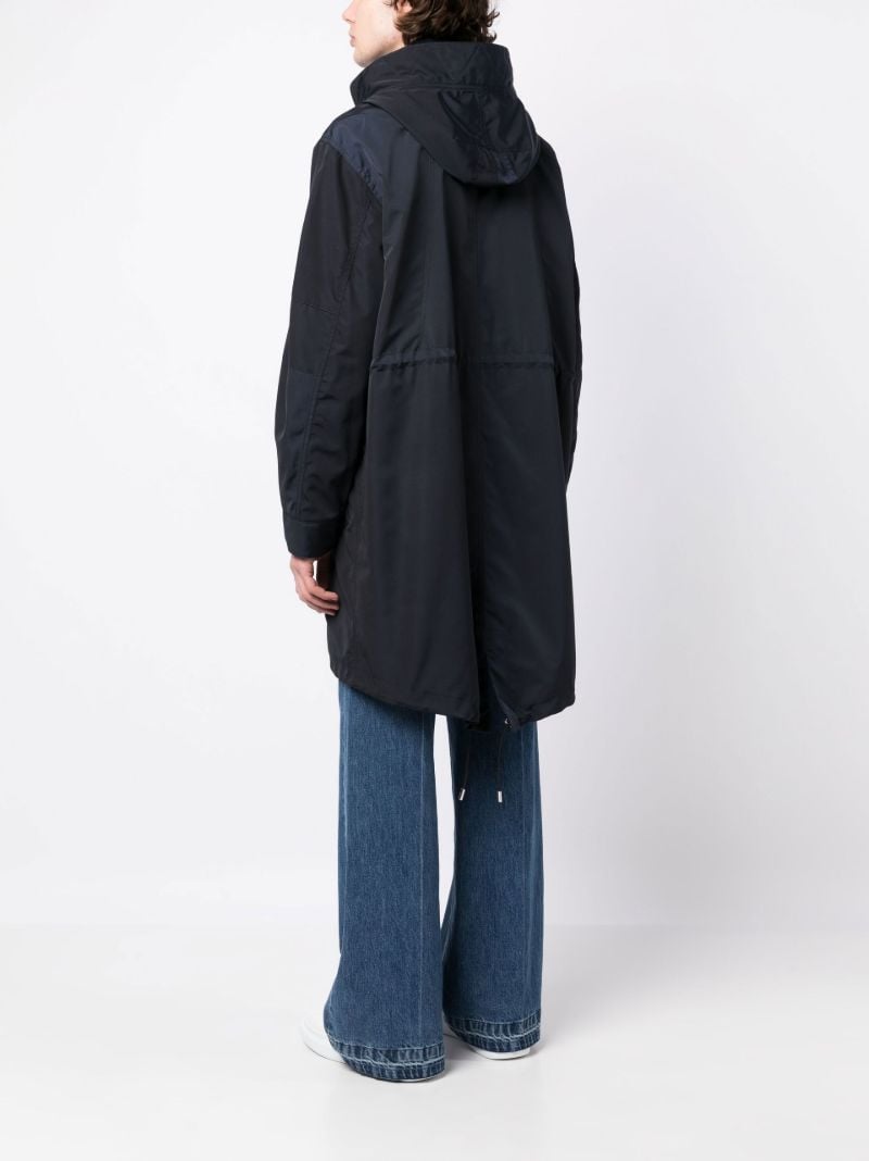 Navy Couture Hooded Parka Coat