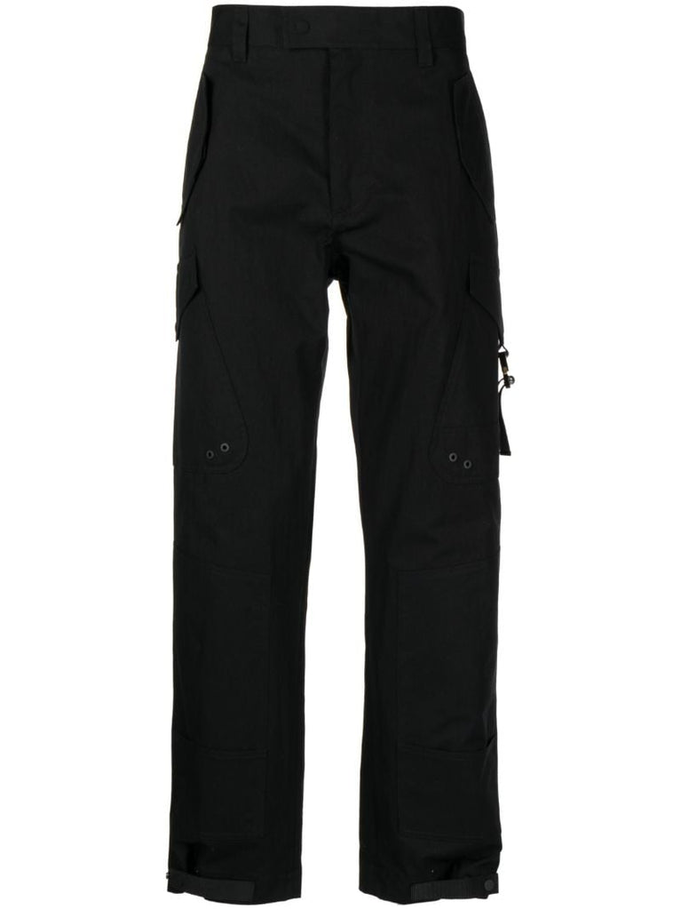 Black Straight-leg Cargo Pants