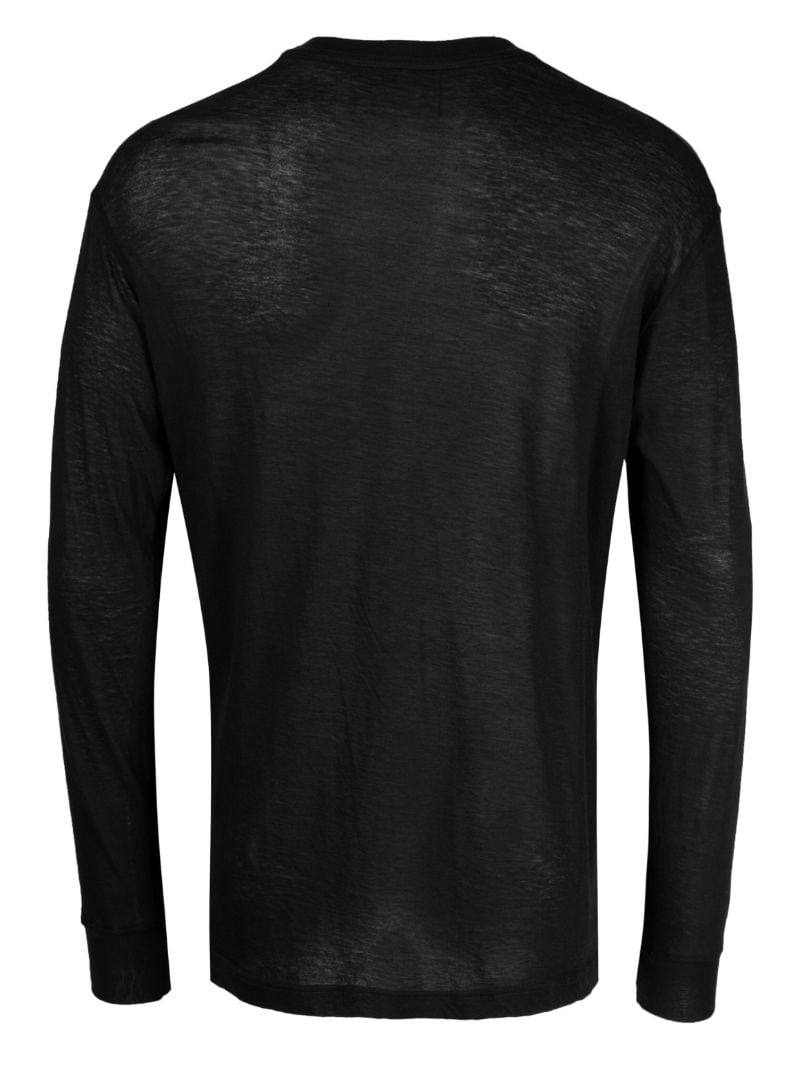 Black Circle Print Long-sleeved T-shirt