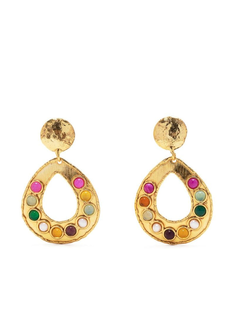 Gold-plated Thalita Crystal Drop Earrings