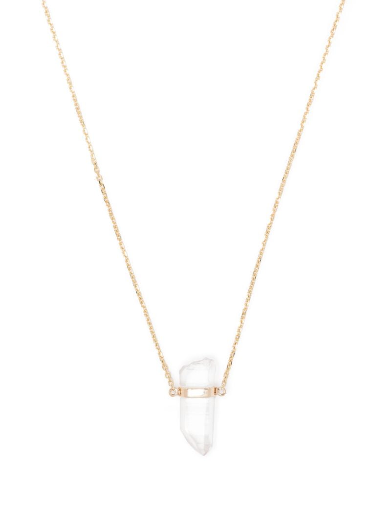 14k Yellow Gold Quartz Necklace