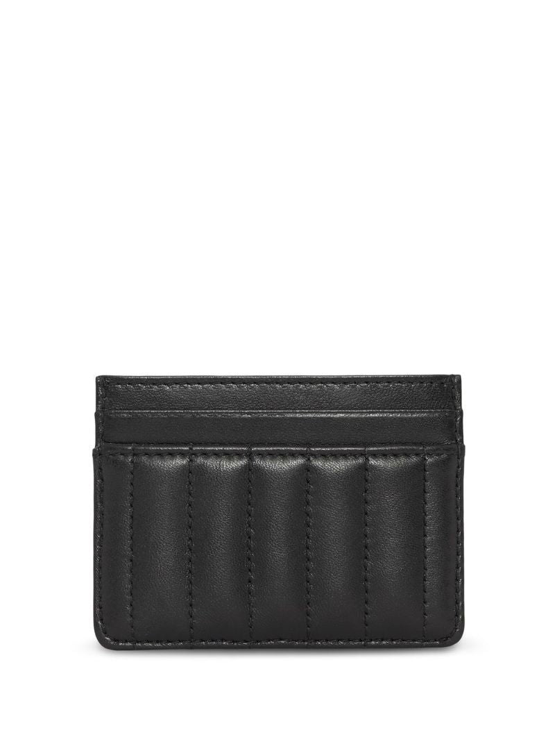 Black Quilted Leather Lola Card Case