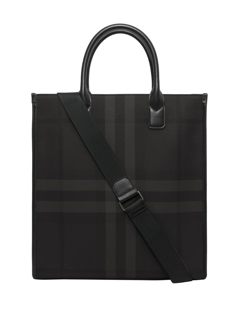 Grey Denny Check Tote Bag