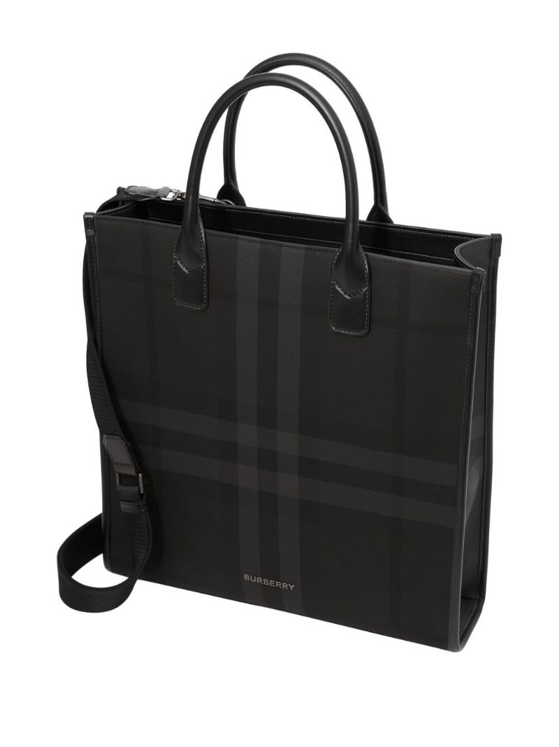 Grey Denny Check Tote Bag