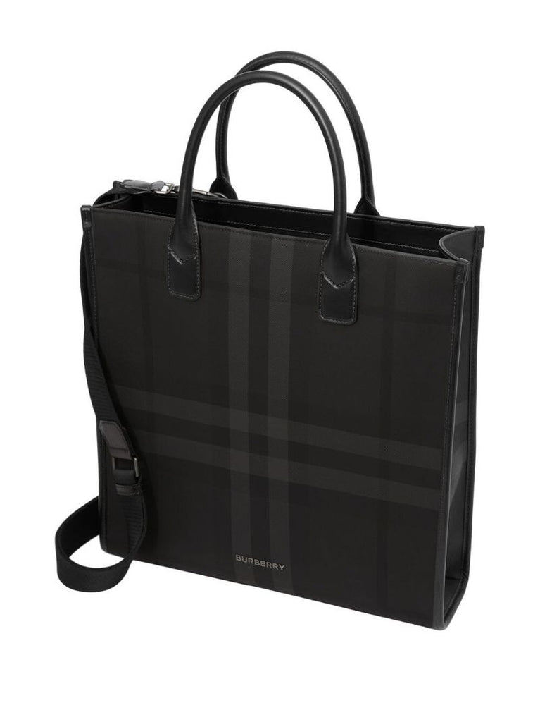 Grey Denny Check Tote Bag