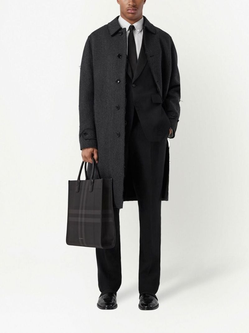 Grey Denny Check Tote Bag