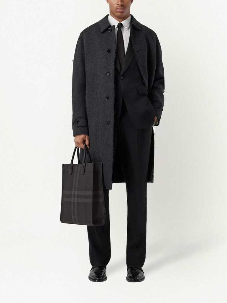 Grey Denny Check Tote Bag