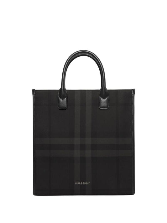 Grey Denny Check Tote Bag