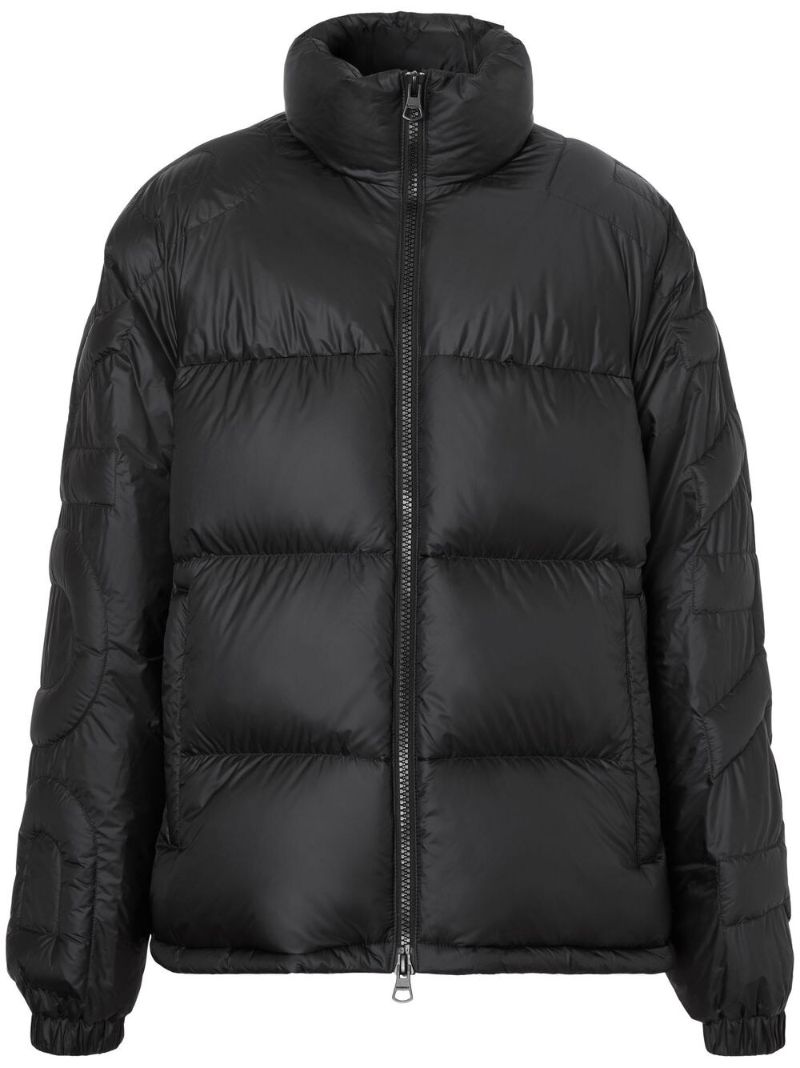 Black Quilted Goose Down Jacket