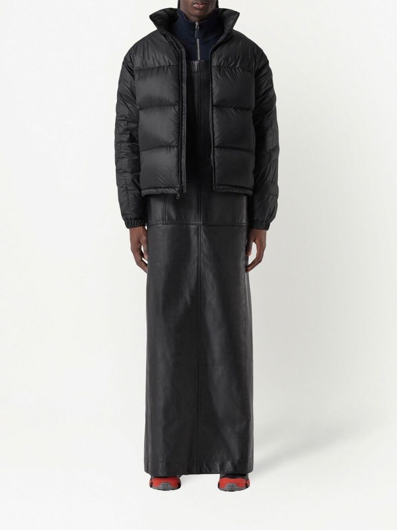 Black Quilted Goose Down Jacket
