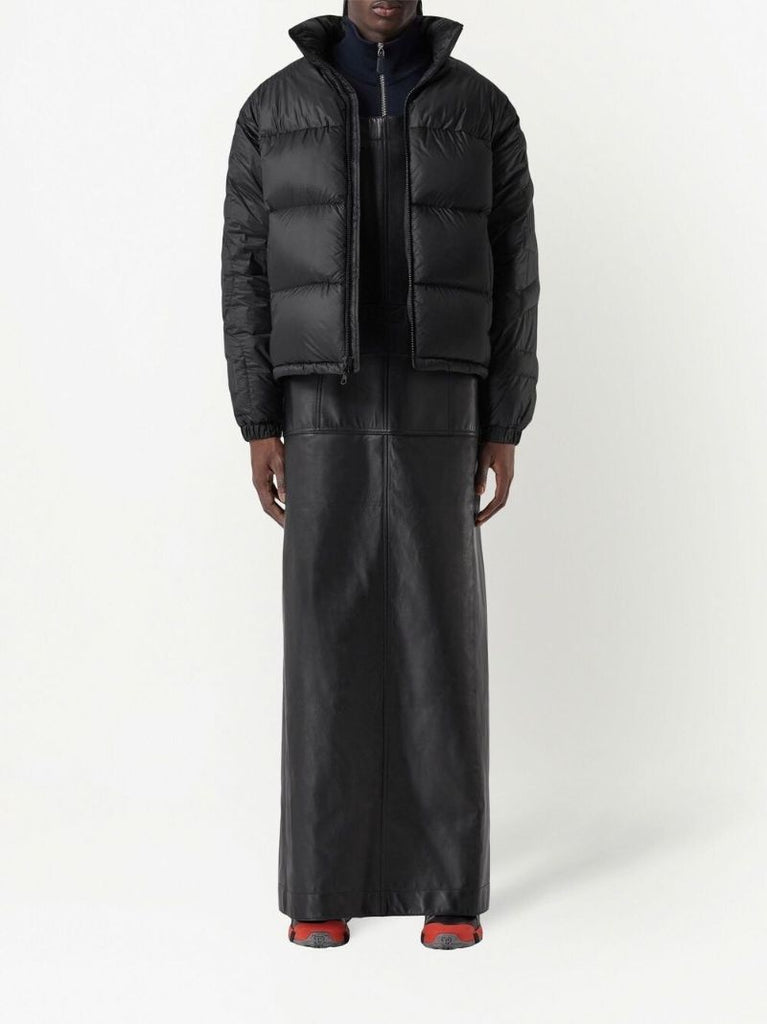 Black Quilted Goose Down Jacket