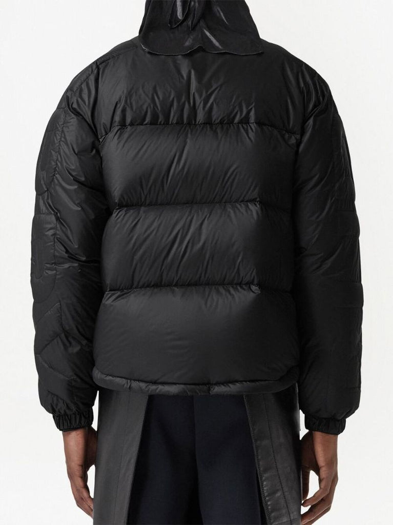 Black Quilted Goose Down Jacket