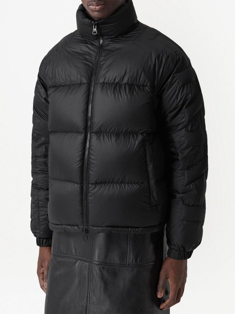 Black Quilted Goose Down Jacket