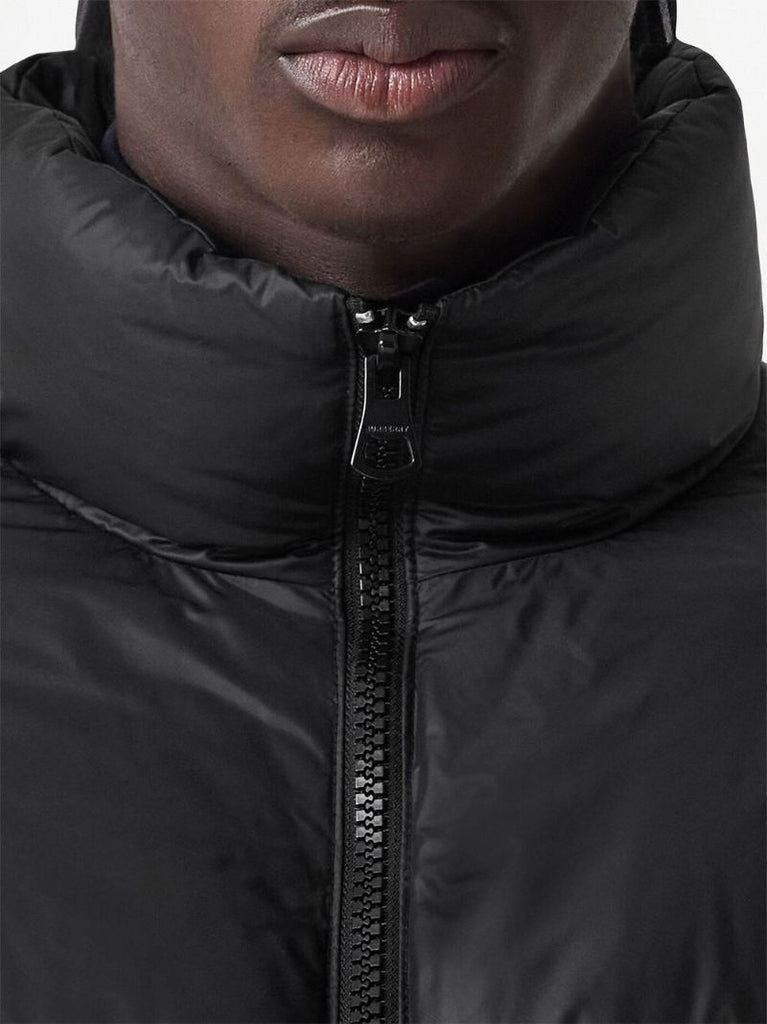 Black Quilted Goose Down Jacket