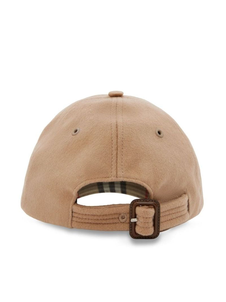 Neutral Embroidered Monogram Cashmere Cap