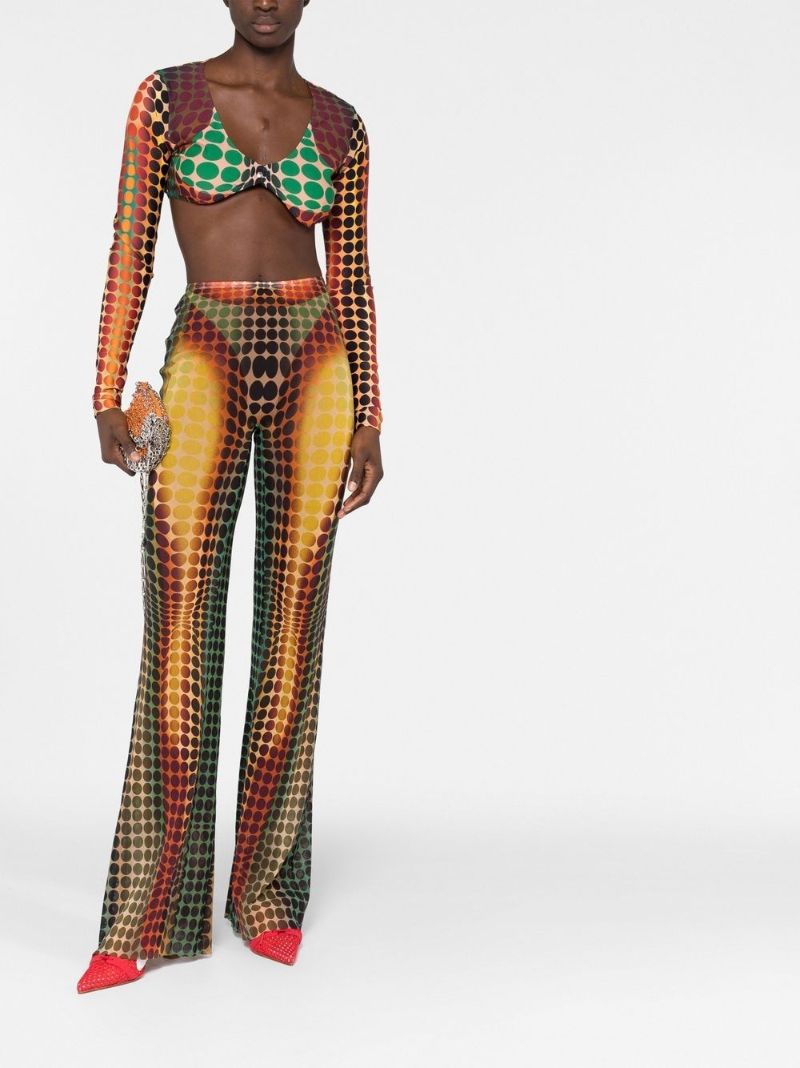 Orange the Brown Dots Print Trousers