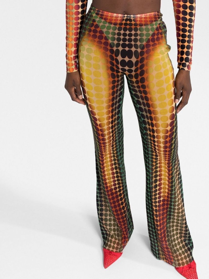 Orange the Brown Dots Print Trousers