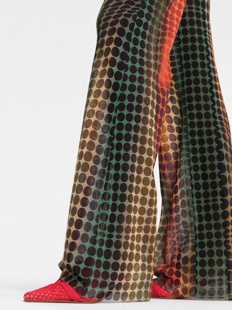 Orange the Brown Dots Print Trousers