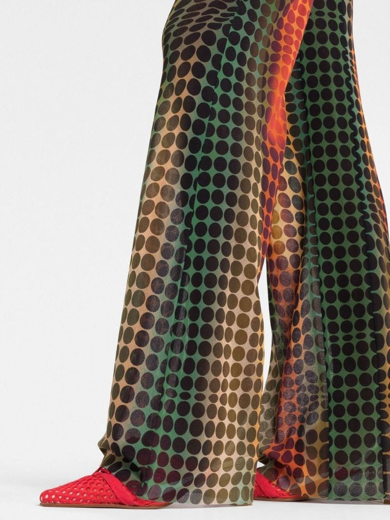 Orange the Brown Dots Print Trousers