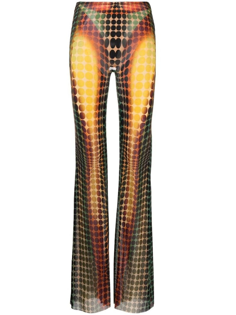 Orange the Brown Dots Print Trousers
