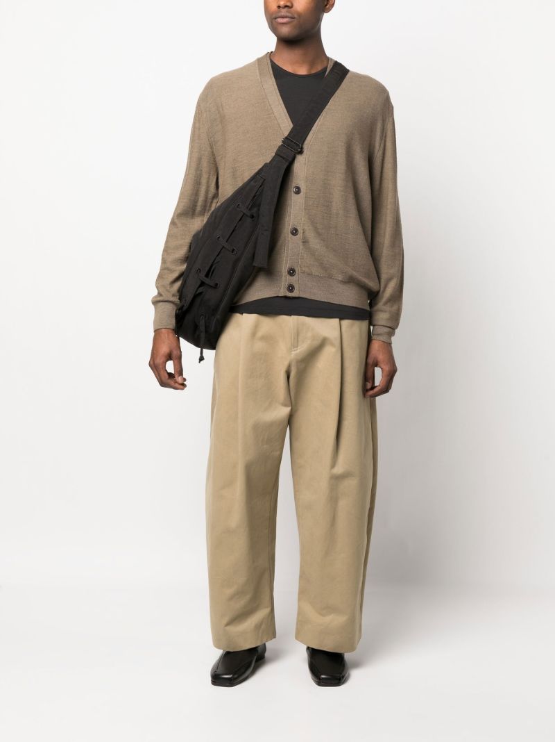 Brown Button Fastening Cardigan