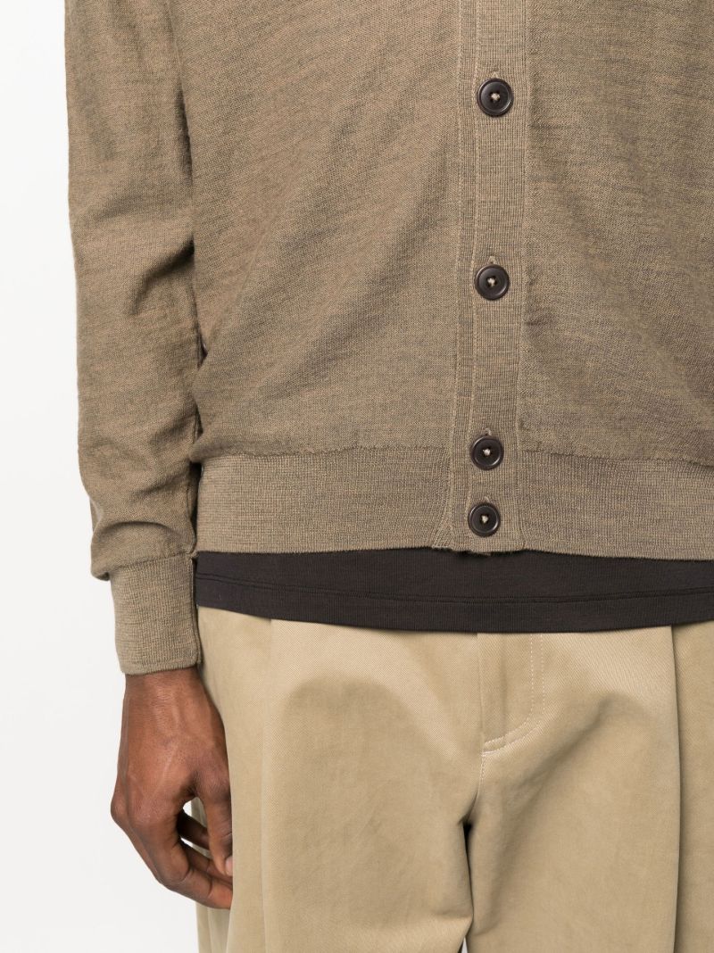 Brown Button Fastening Cardigan