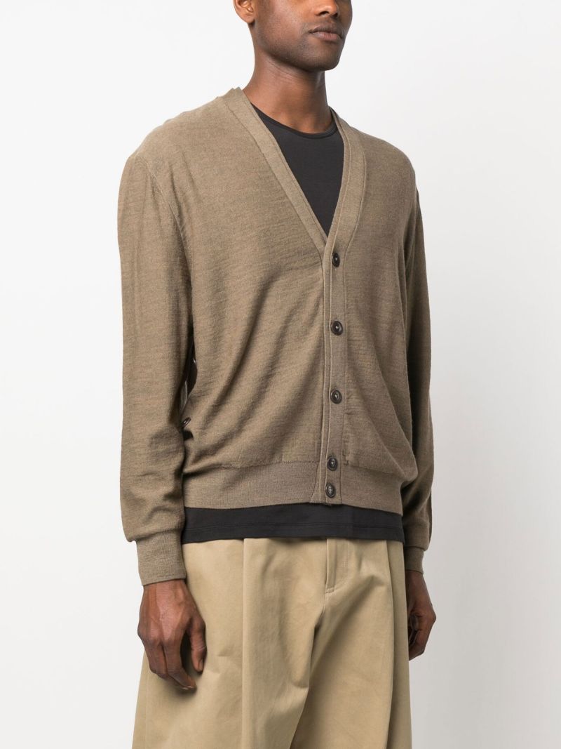Brown Button Fastening Cardigan