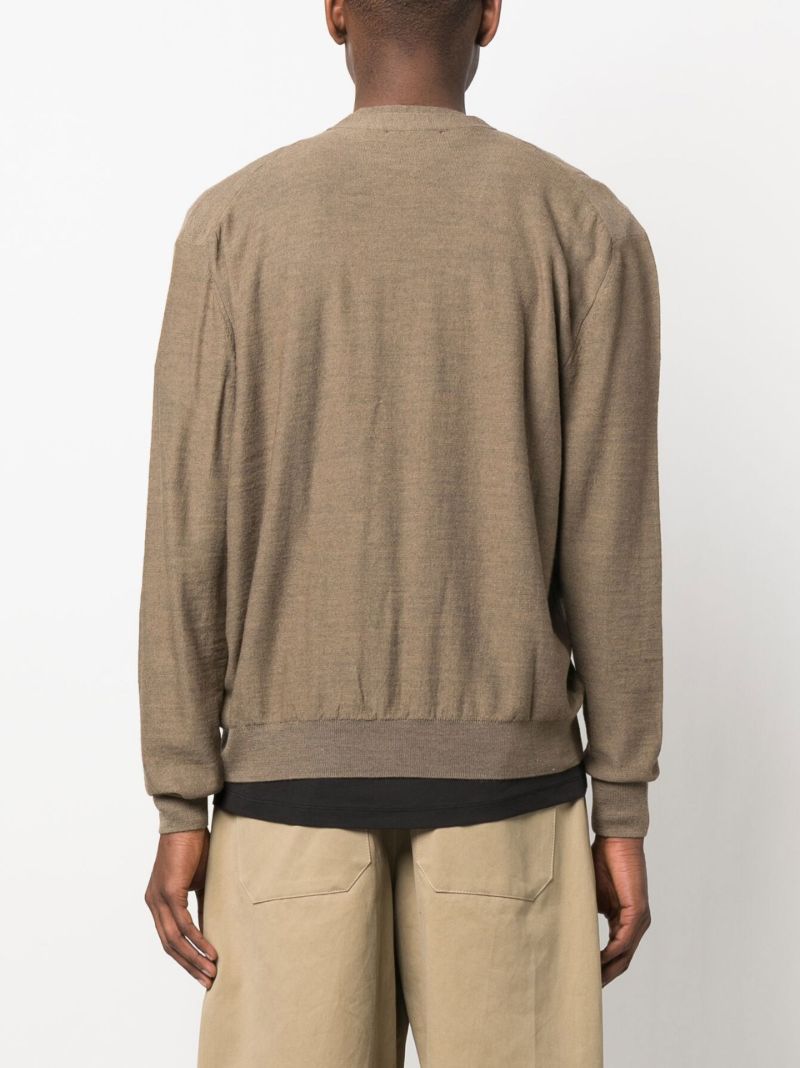 Brown Button Fastening Cardigan