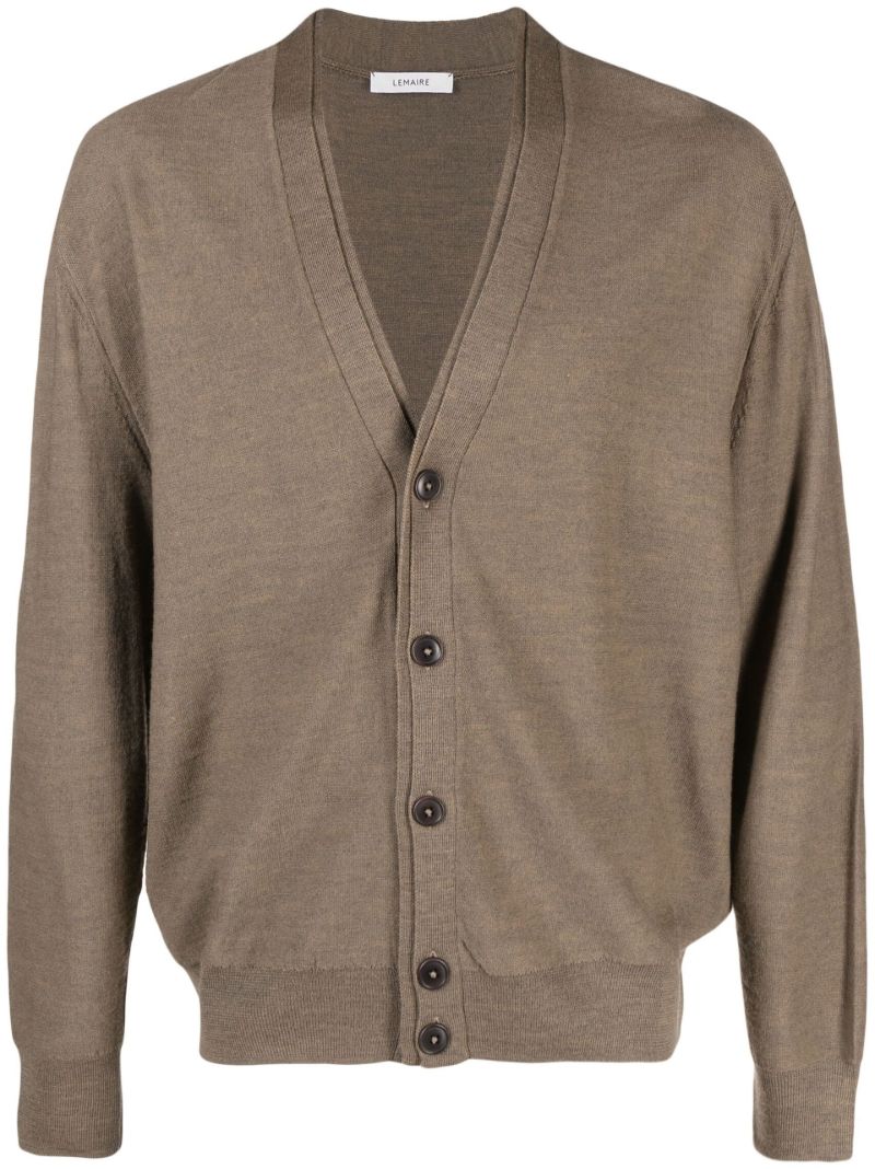 Brown Button Fastening Cardigan
