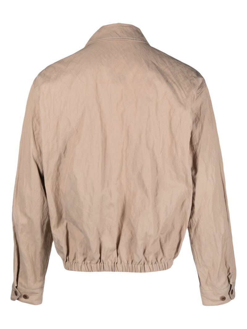 Neutral Zip-up Shirt Jacket